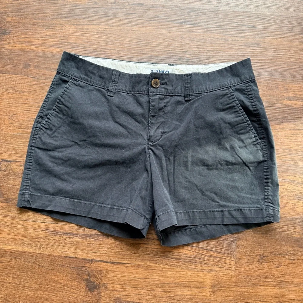 Old Navy Women's Black Cotton Blend Shorts